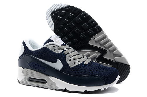 Nike Air Max 90 Premium Em Men Blue White Running Shoes Usa